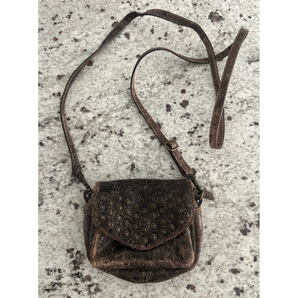 Frye Mini Brooklyn Leather Studded Crossbody Bag Handbag